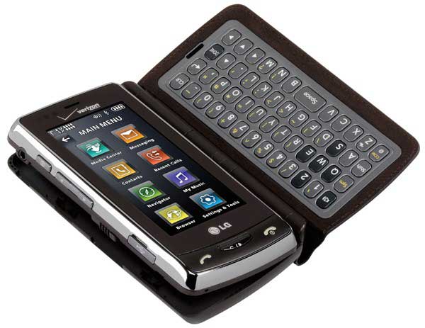 verizon_lg_phone When you don't need to Text or E-Mail anyone, you can easily detach the Keyboard and Enjoy the Touch Screen.
