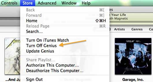 Turn iTunes Genius Off