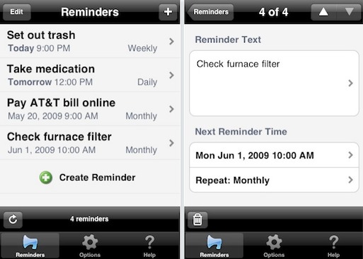 iphone textminder