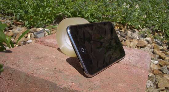 Sticky Tape iPhone Stand