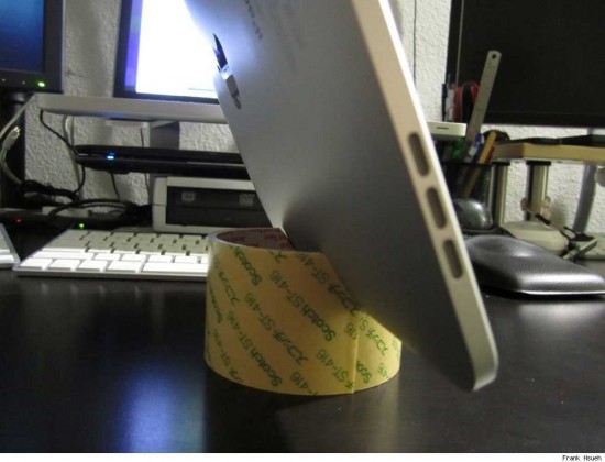 iPad Stand Made from a Tape Roll