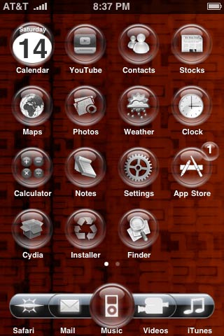 Glass Orb Winterboard Theme