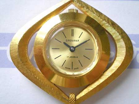 Grovana Seventies Gold Strapless Watch