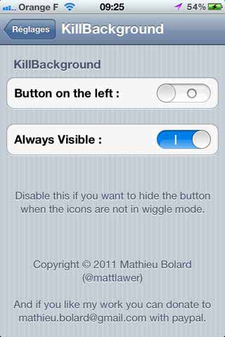 Kill Backgroud Cydia App