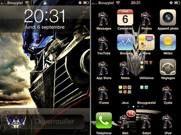 Transformers Winterboard Theme