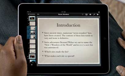 Keynote app for iPad