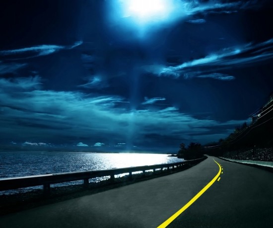 HTC Desire Wallpapers night road