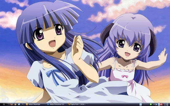 Rika and Hanyuu desktop