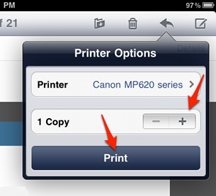 Print from your iPad