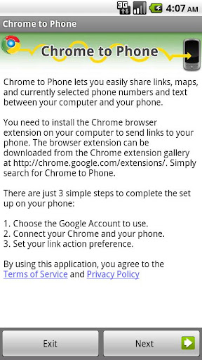 Chrome to Phone