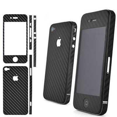 Black Carbon fiber Skin