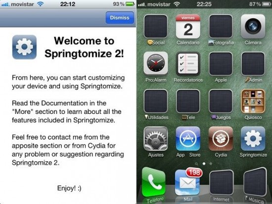 Springtomize 2 for iOS 5
