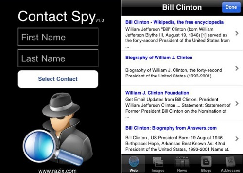 Contact Spy By Razix Software