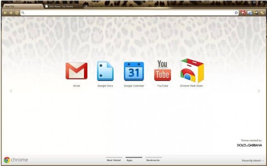 Dolce Gabbana chrome theme