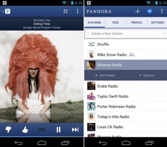 Pandora® internet radio