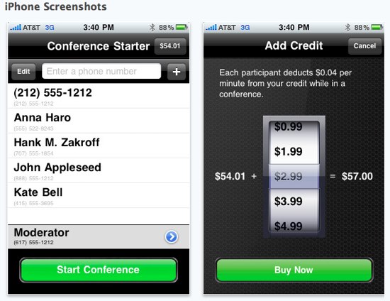 Conference Call iPhone App