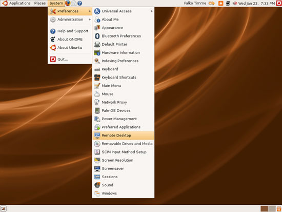 Ubuntu Remote Desktop