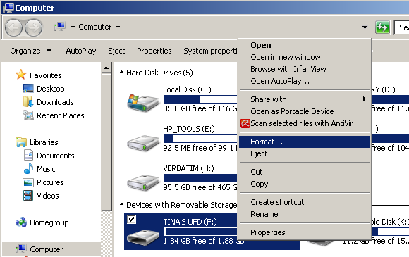 Formatting Mass Storage