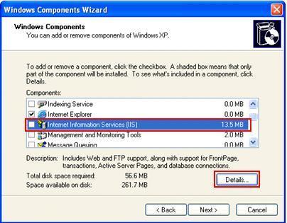 windows component wizard