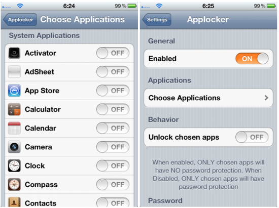 Applocker Cydia