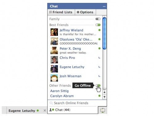 Rank Friends Facebook Chat