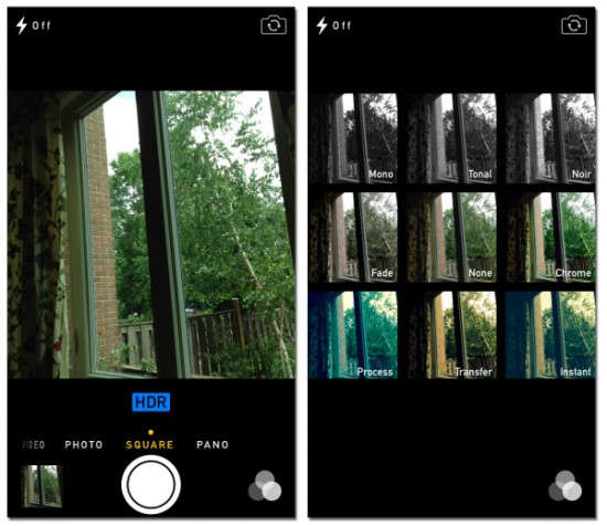 ios7 camera interface