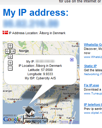 IP Address Trace Results