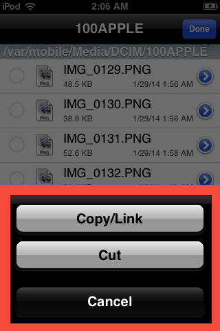 In iFile, you will need to copy the paste from your media files into your YouTube app files