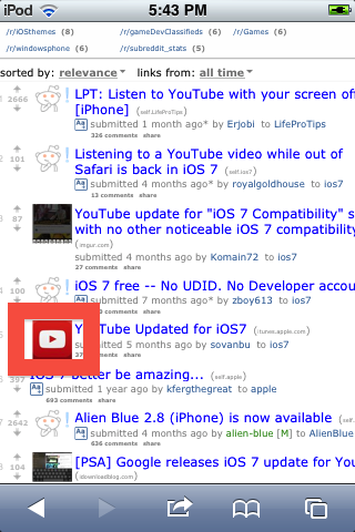 YouTube iOS 7 icon needed for iFile