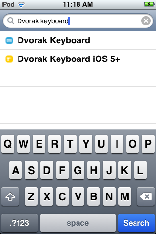 iOS 5 keyboard