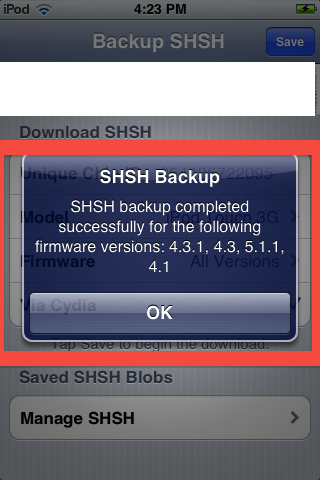 iSHSHit will provide SHSH backups -- although all SHSH blobs may not be possible to save