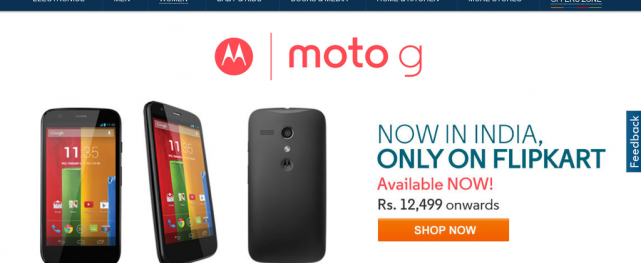 Moto G Goes Live With India Seller Flipkart, Cover Shells Discounted