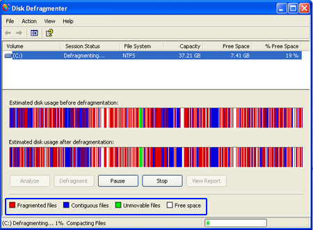 disk defragmenter