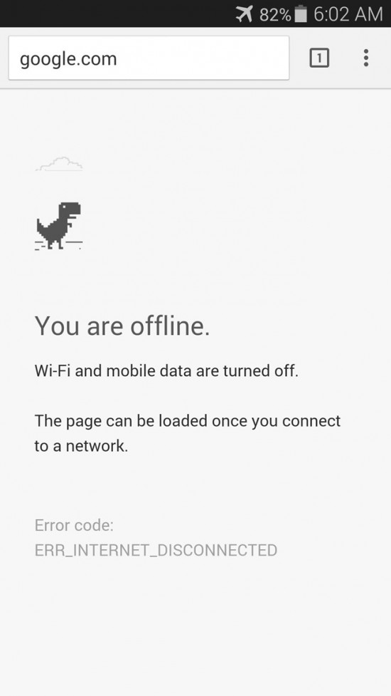 Chrome endless T-rex runner game ofline